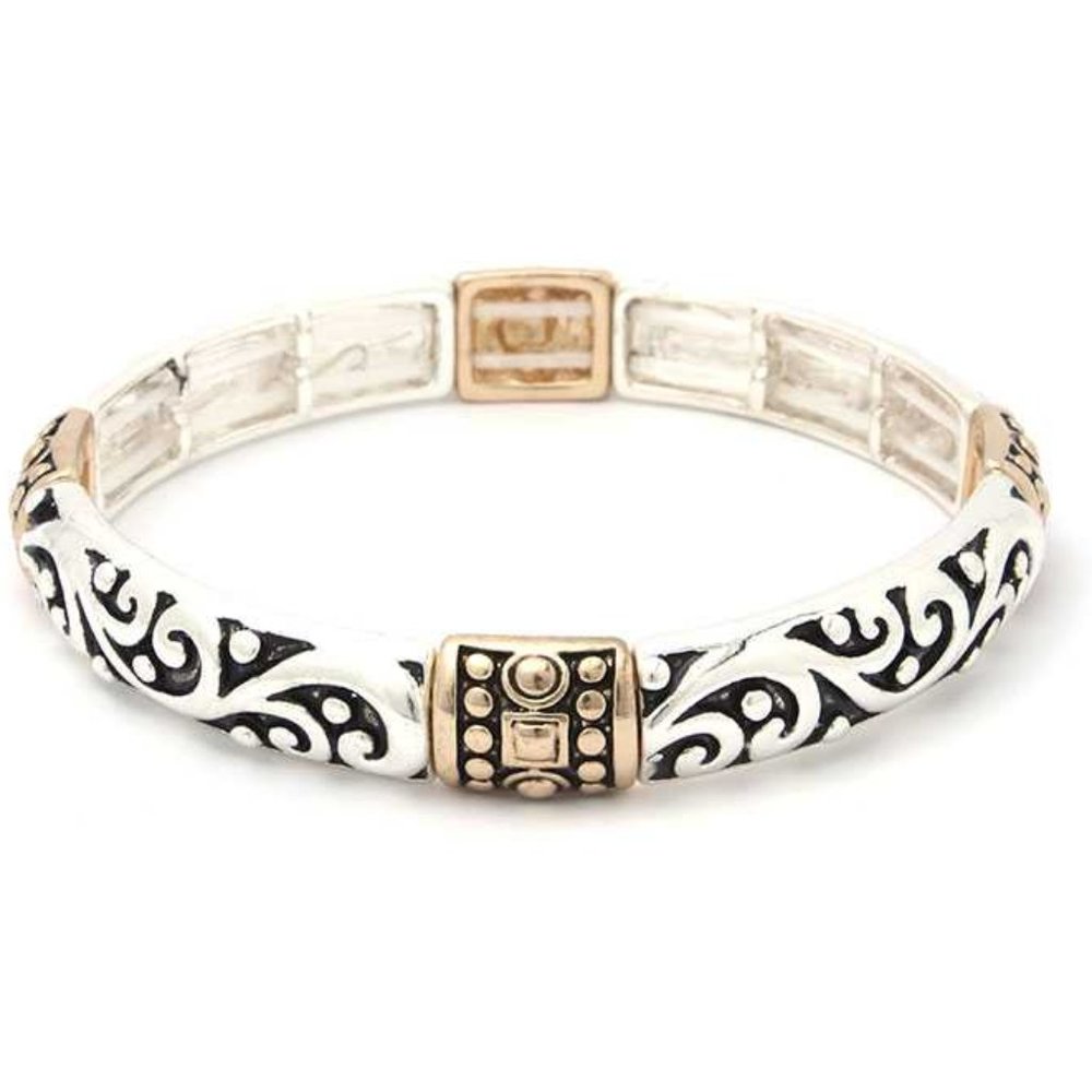 Filigree Metal Stretch Bracelet